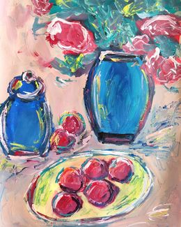 Gemälde, Apples and roses, Natalya Mougenot
