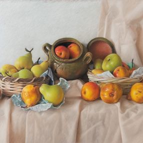 Painting, Pear season in Cochabamba, Karina Lara