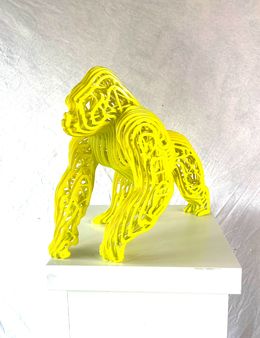 Sculpture, Gorilla yellow, Jean François Piecourt