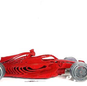 Sculpture, F1 FF red, Jean François Piecourt