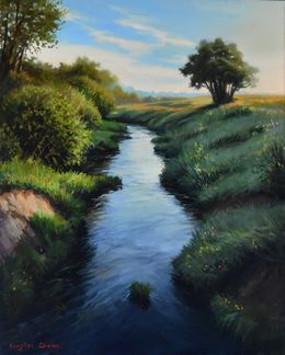 Painting, A summer evening, Serghei Ghetiu