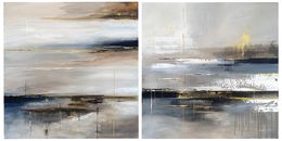 Gemälde, Golden Dusk, Diptych, Tatiana Malinovscaia