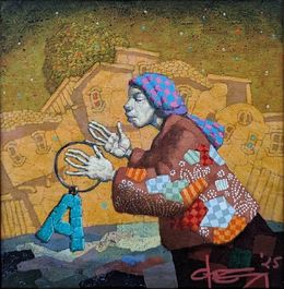 Painting, The green letter, Angel Gerdjikov