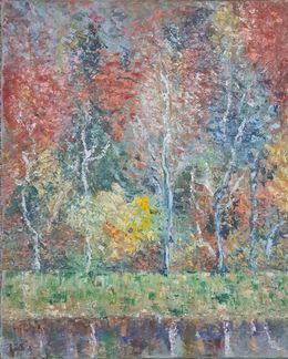 Gemälde, Colourful Early Autumn Leaves., Francoise Hinard