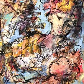 Peinture, Mother and child, Zield Lasram