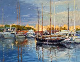 Pittura, Quite harbor, Evgeny Chernyakovsky