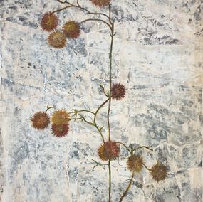 Peinture, Gomphrena. Botanical Study, Menno Modderman