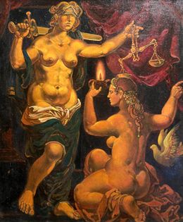 Gemälde, Justice and mercy, Oleg Litvinov