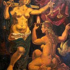 Gemälde, Justice and mercy, Oleg Litvinov
