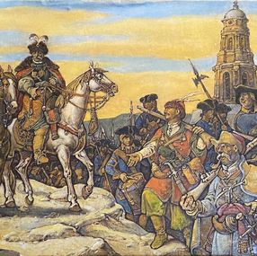 Gemälde, Mazepa and Karl, Oleg Litvinov