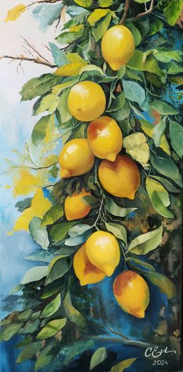 Peinture, Sicilian Citrus Harmony, Oksana Evteeva (Oksana Siciliana)