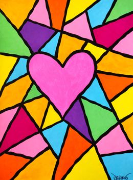 Peinture, Pink pop heart, Dr. Love