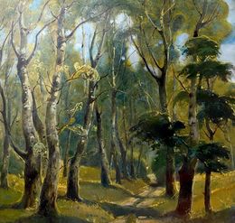 Painting, Alley. July, Oleg Litvinov