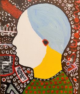 Painting, Inure - 21st Century, Contemporary, Abstract, Pop Culture, Miniature, People, Olumide Ajayi