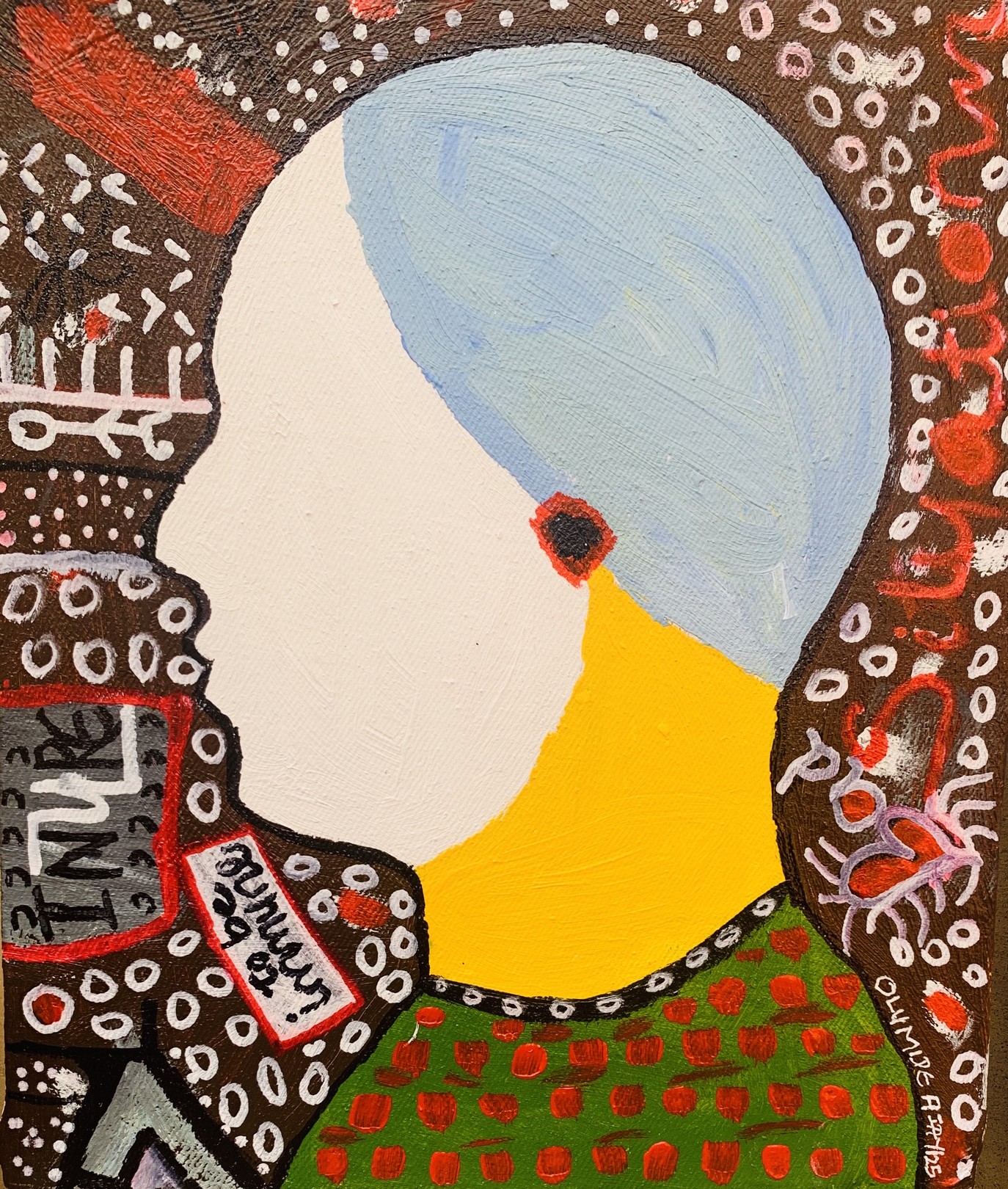 Olumide Ajayi, Inure - 21st Century, Contemporary, Abstract, Pop Culture, Miniature, People Olumide Ajayi, Inure - 21st Century, Contemporary, Abstract, Pop Culture, Miniature, People