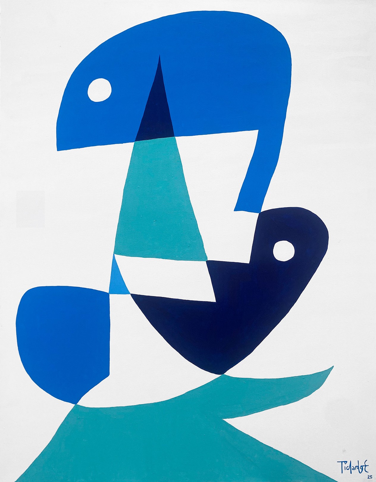 Enrique Pichardo, Personaje azul fondo blanco Enrique Pichardo, Personaje azul fondo blanco
