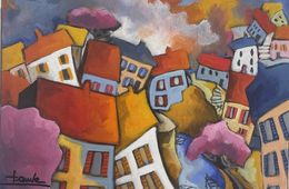 Peinture, Vacances en Provence, Martine Fauve Dechavanne