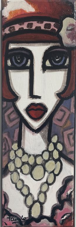 Peinture, Tout en rose, Martine Fauve Dechavanne