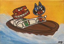 Peinture, Vive les fleurs et les bateaux, Seb Paul Michel