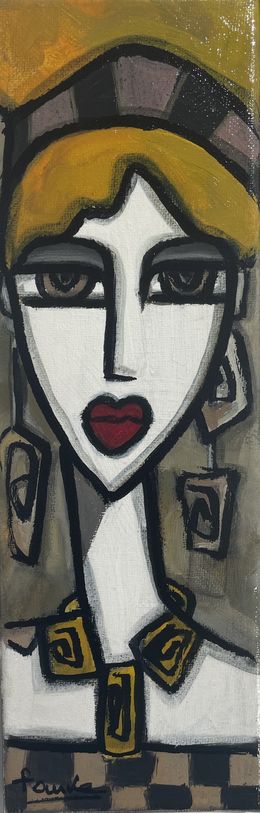Peinture, Jeu de dames, Martine Fauve Dechavanne