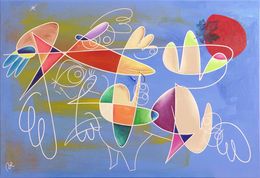 Peinture, Attention chien invisible / Beware of invisible dog, Eric Bourdon