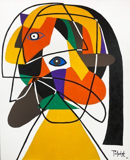 Peinture, Retrato en fondo blanco, Enrique Pichardo