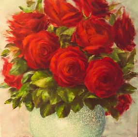 Gemälde, Crackeld vase, Ana Maria Kis