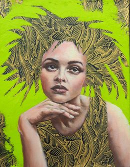 Painting, Green, Sylvie Julkowski-Egard