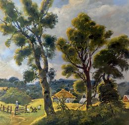 Peinture, Landscape with Trees, Oleg Litvinov