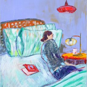 Pittura, Pendant que tu dormais avec le livre sur le lit, Lourdes Ral