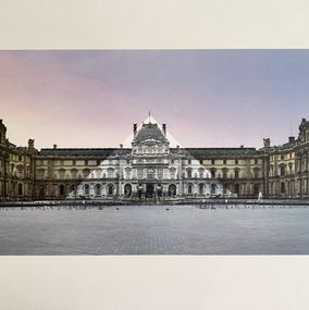 Drucke, JR au Louvre, La Pyramide, 12 Juin 2016, 5H55, JR