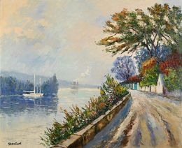 Pittura, Bord de Seine vers Duclair, Christiane STENFORT