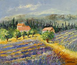 Pittura, Champs de lavande, Christiane STENFORT