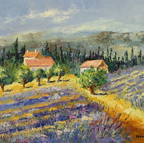 Pittura, Champs de lavande, Christiane Stenfort