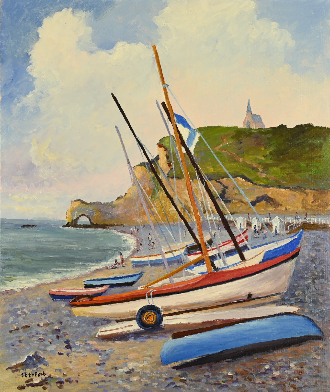Christiane Stenfort, Bateaux à Etretat Christiane Stenfort, Bateaux à Etretat