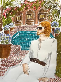 Fine Art Drawings, Yves in Tangier. From the Fashion series, Manuel Santelices