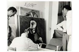 Photographie, Ernst Beyeler and Pablo Picasso, Mougins., Pablo Picasso
