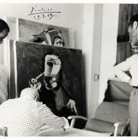 Photography, Ernst Beyeler and Pablo Picasso, Mougins., Pablo Picasso