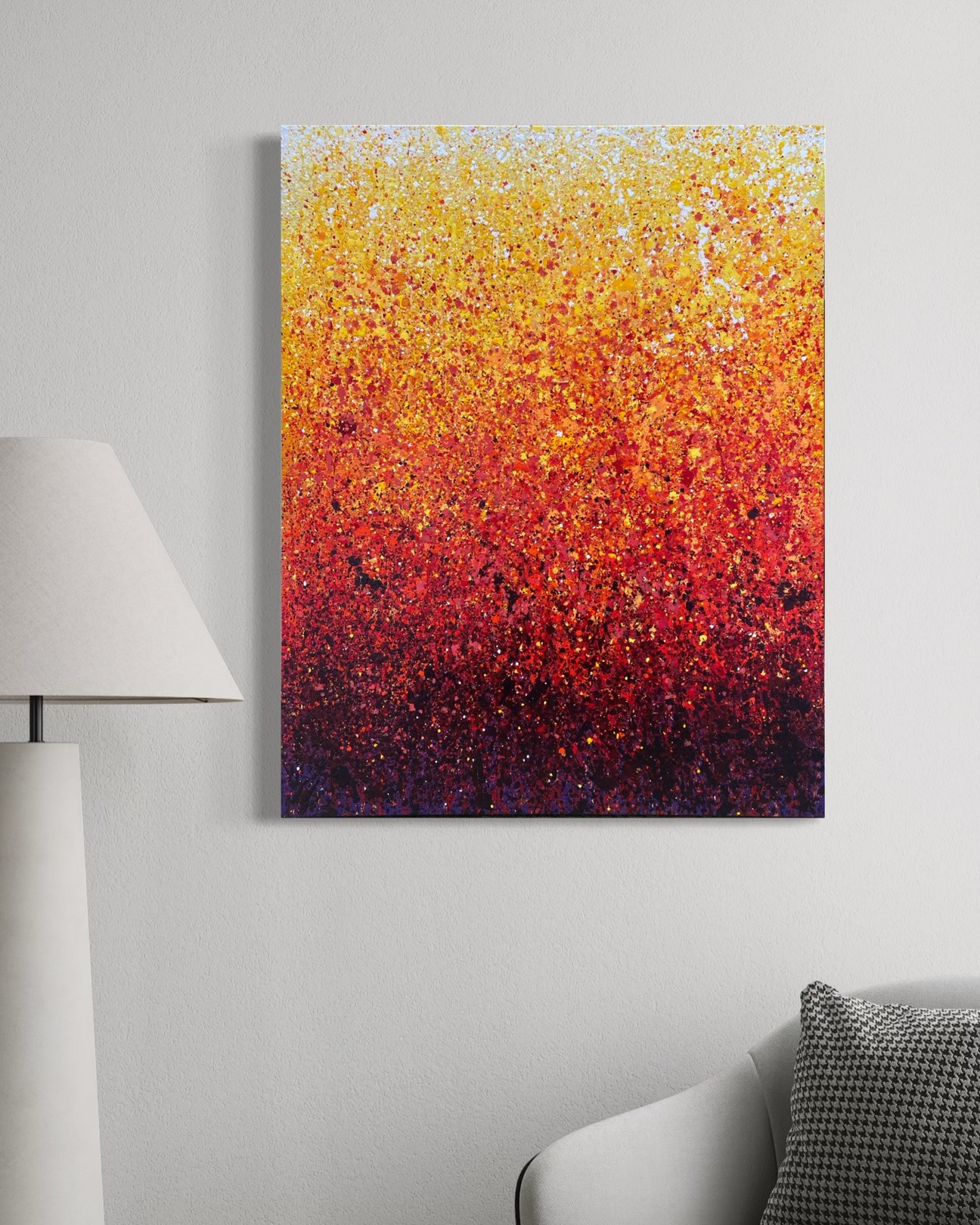 Tableau abstrait Orléans, peinture contemporaine Born from the Ashes