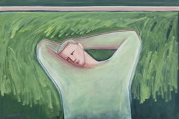 Painting, Dreamer in green, Ha Yeon U