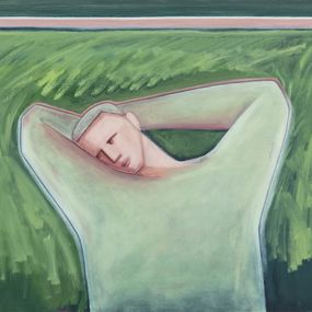 Painting, Dreamer in green, Ha Yeon U