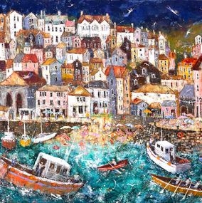 Peinture, Flying Sailors of St Ives Diptych Pt 1, Ellie Hesse