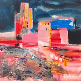 Painting, City. Sunset, Inta Celmina