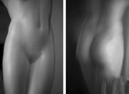 Photography, Roman Statue Study 7 and 8, Black and White Nude Diptych Photograph, Luca Artioli