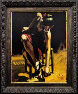 Print, Dancer in Red Skirt (signed enhanced giclee on canvas), Fabian Perez