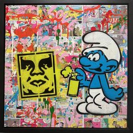 Painting, Smurf love StreetArt, Koen Betjes