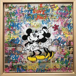 Gemälde, Mickey and Minnie Mouse love StreetArt, Koen Betjes
