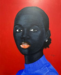 Painting, Untitled 3 - 21st Century, Contemporary, Figurative Portrait, Modern, Women, Kum Cletus