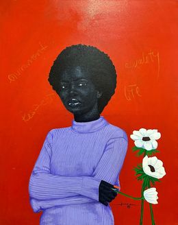 Painting, Rebecca - 21st Century, Contemporary, Figurative Portrait, Floral, Modern, Women, Kum Cletus