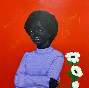 Pittura, Rebecca - 21st Century, Contemporary, Figurative Portrait, Floral, Modern, Women, Kum Cletus